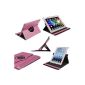 igadgitz Rose Case Cover 360 ° rotating with Rigid Carbon Fibre Style for Apple New iPad 3 & 2 (3rd & 2nd Generation) wireless 4G 32/64 GB