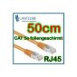 5 Piece Set Patch Network LAN Cable RJ45 CAT5e screened 50cm orange 0.5 m 50 cm patch cable (electronics)