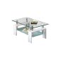 Links 50100040 coffee table glass of white coffee table coffee table coffee table 110x60 cm (household goods)