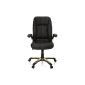 Hjh 621 600 Office Head office chair Directorate Palatine Imitation Leather Black (Kitchen)