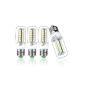 IDACA 4 x E27 48 * 5050SMD 220V 7W LED Spotlight LED bulb lamp Cool White (7W)