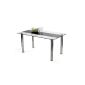 Presto Mobilia 10456 dining table glass table table Cracky 140x80x75 cm glass (household goods)