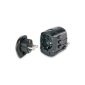 ANSMANN 1809-0000 Universal Travel Adapter All in One 3 plugs Device protection class I and II (Electronics)