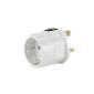 Pure² 1x Reisestecker white with earthed power adapters Germany / Euro (EU) Schuko to United Kingdom (UK) CE certified (optional)
