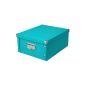 Zeller 17833 storage, cardboard 40 x 33 x 17 cm, turquoise (household goods)