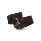 CASPAR Wide Belt for woman with elastic / worn around the waist with round buckle - several colors - GU246 (Clothing)