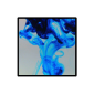 Drops of blue dye in water (app)