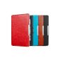 Anker® Leather Case for Amazon Kindle Paperwhite 2014 2013 2012 Case PU Leather Case Cover with Auto Sleep / Wake up - Smart Cover - Simple & Easy (Red)