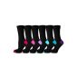 Chapini, 6 Trendy Socks H & T - socks with colorful heels and toes (Textiles)
