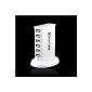 Apollo23 Blanc Hi-Speed ​​USB 2.0 Hub 10 with AC adapter, up to 480Mbps