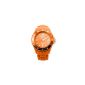 CM3 Silicone Mens Watch 43mm orange, incl. 2nd Replacement Battery (clock)