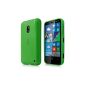 Prima Case - Protective Case for Nokia Lumia 620 - Transparent TPU Silicone in Green (Electronics)