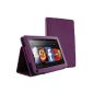 NEW!  Kindle Fire Premium Leather Case Protective Case Cover with Stand Function in purple + screen protector with manual (Only suitable for normal Kindle Fire, NOT HD!)
