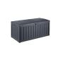 Keter Glenwood 17198358 cushion box, imitation wood, plastic, anthracite, 390 liters (Article garden)