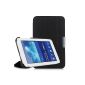 EasyAcc Ultra Slim Samsung Galaxy Tab 3 7.0 Lite T110 Cover Leather Case Protective Case Cover with Stand Function (Not compatible with the Tab 3 7.0) - imitation leather, Black (Electronics)
