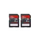 SanDisk 4GB Ultra Pack 2 SDHC Class 6 memory cards SDSDH-004G-U46L2 (Accessory)