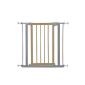 Hauck 597 118 Safety Gate Deluxe Wood and Metal Safety Gate, silver / wood (Baby Product)
