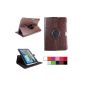 COOVY® 360 ° rotation for Samsung Galaxy Note 10.1 GT-N8000 GT-N8010 GT-N8020 SMART COVER LEATHER CASE CASE PROTECTION (Brown) (Electronics)