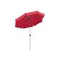Schneider parasol Locarno, red, 150 cm Ø, 8-piece, round (garden products)