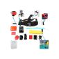 TARION 7 in 1 / set 15 pieces - Kit Attaching Accessories / Mounting head / wrist / under water - head strap handle + + floating cube sponge + velcro strap etc.  for GoPro HD Hero 3 (Electronics)