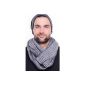 Warm winter scarf snood loop for men and unisex 753 (Textiles)