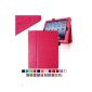 Fintie iPad 2/3/4 Case - Slim Fit Folio PU Leather Protective Carrying Case Case Case Smart Cover with auto sleep / wake, stand function, premium microfiber lining and Stylus Holder for Apple iPad 2 / iPad 3 / iPad 4, Magenta (Electronics)