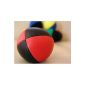 Juggling ball: HENRYS Beanbag Premium (leather) 67 mm, black and red (price per unit) (Misc.)
