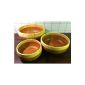 Bamboo bowl in two-tone Set of 3 high (household goods)
