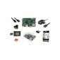 Starter Set of 8: Raspberry Pi Model B 2 / 2A power supply 2000mA / transparent housing / Wifi dongle Edimax 7811 / 8GB memory card / HDMI cable / adapter HDMI to DVI / heatsink
