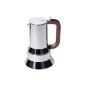 A di Alessi Espresso coffee maker 9090/6 18/10 stainless steel with magnetic bottom compatible with induction cooking (kitchen)