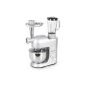 Klarstein Lucia Argentea food processor mixer dough mixer with meat grinder (5L stainless steel, 1200 watts, blender, incl. Accessories) silver
