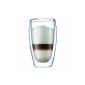 GlowHi Lot 2 cups double wall heat-resistant glass 330 ml