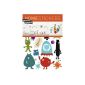 Wall Sticker Wall Decal Wall Sticker - Heno - Cute monster Monster child nursery size up to 20 cm (household goods)