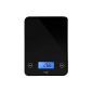 Smart Weigh GLS20 Digital glass-top scale with tempered glass for kitchen and food, large backlit LCD, high-precision sensor system, display of multiple units, user-friendly touch-buttons, thin platform, click Confirm "Ultra quality, durable design, Black