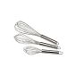 Whisk Set 3-piece stainless steel, approximately 21, 27 and 30 cm (household goods)