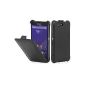 StilGut® Slim Case, Cover for Sony Xperia Z3 Compact, black vintage (Wireless Phone Accessory)