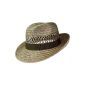Simple straw hat in Bogartform (Textiles)