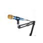 Vktech® professional.  Adjustable microphone stand holder support base (ABS Black)