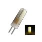 G4 LED Leuchtittel 1.5 Watt warm white matt 12V ~ AC / DC AC A + 330 ° pin base halogen replacement halogen bulb 2800K Silicia silicone 24x SMDs milky