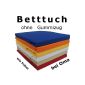 Cotton bed sheet / house cloth / sheets 150x250 or 220x260cm in Orange / Terra, without elastic