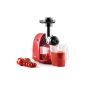 Klarstein Slowjuicer - Slow Juicer Centrifuge for fresh juice (150W, 80 rev / min) - Red (Kitchen)