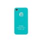 iProtect ORIGINAL Premium Hard Case for Apple Iphone 4 / 4S / 4 S turquoise / green-blue (Electronics)