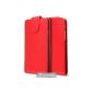 Buddy TM Case Red Leather Case with flap and protective screen portfolio for iPhone 6 [4.7 