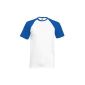 Shortsleeve Baseball T-Shirt Fruit of the Loom SML XL XXL different colors (Textile)