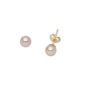 Miore-Joven Studs 18ct / 750 yellow gold with rose freshwater pearl MA98EY (jewelry)