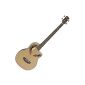 Electro Acoustic Bass Guitar by Gear4music Round Back to