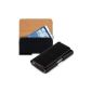 kwmobile® COVER BELT elegant leather with handy belt clip for Samsung Galaxy Note N7000 in Black (Wireless Phone Accessory)