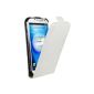 mumbi PREMIUM Leather Flip Case Samsung Galaxy S4 pocket white (accessory)