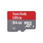 Memory Card SanDisk Ultra microSDXC 64GB Class 10 UHS-I up to 30MB / s + SD card adapter (SDSDQUI-064G-U46) (Accessory)