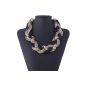Qiyun Othic danger snake punk rock mesh Twisted Torsade- Gold Tone Bib Necklace Necklace (jewelry)